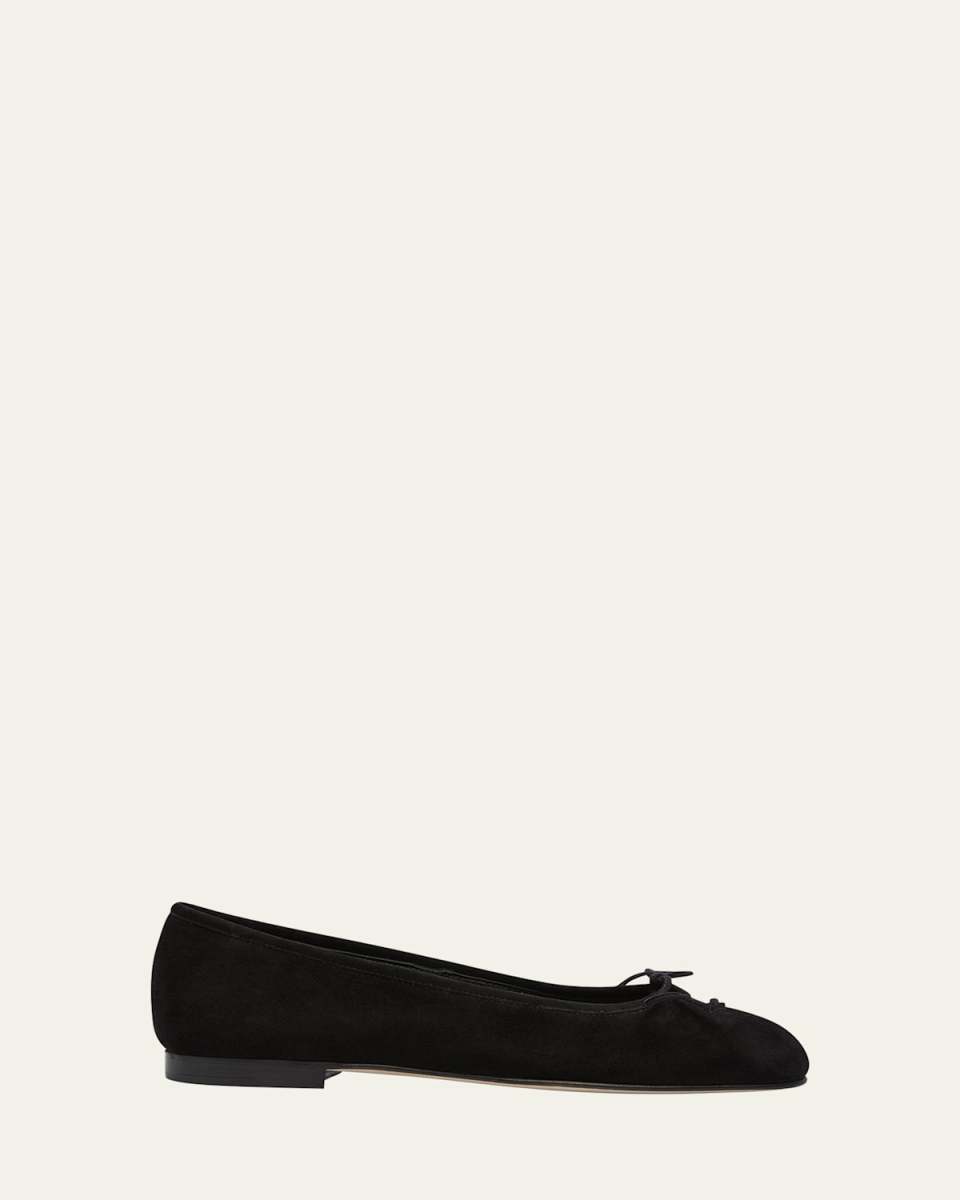 Veralli Suede Bow Ballerina Flats